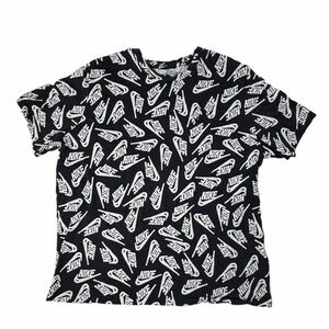 Nike Sportswear Men's All Over Logo Print Graphic T-Shirt Black Mens 2XL